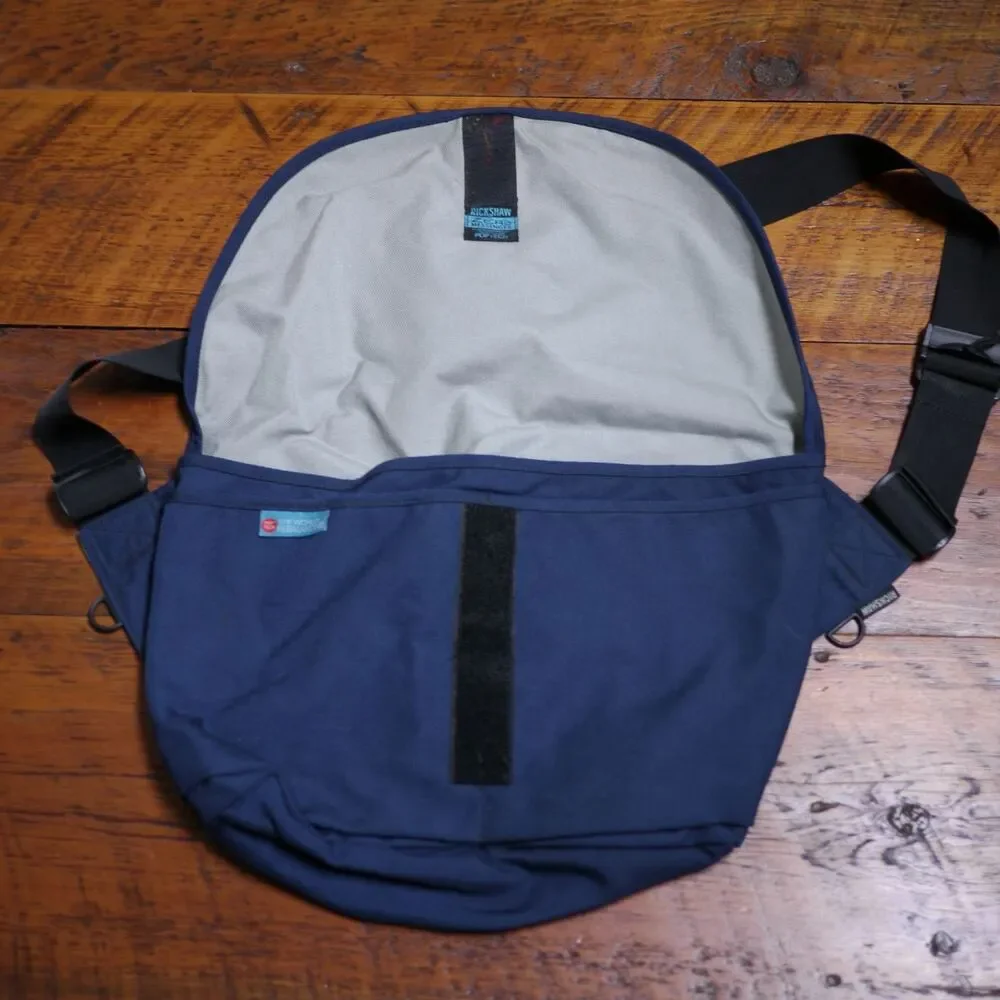 Genuine POPTECH Rickshaw Zero Messenger San Francisco Blue Nylon Shoulder Bag